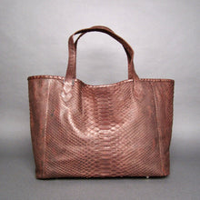 Load image into Gallery viewer, Brown Python Leather Neverfull Tote Shoulder bag
