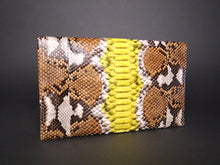 Load image into Gallery viewer, Yellow Brown Multicolor Leather Clutch Bag
