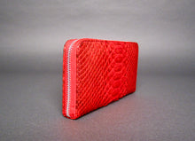 Load image into Gallery viewer, Red Leather Zippy Wallet
