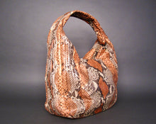 Load image into Gallery viewer, Brown Motif Multicolor Leather Large Hobo Bag
