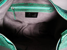 Cargar imagen en el visor de la galería, Interior Green Python Leather Jumbo XL Shoulder Bag
