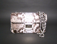 Load image into Gallery viewer, Natural White Leather Shoulder Flap Bag - LARGE

