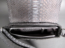 Load image into Gallery viewer, Grey Stonewash Leather Large Crossbody Saddle bag
