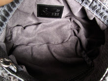 Load image into Gallery viewer, Grey Python Leather Dumpling Oversized Clutch Shoulder Bag
