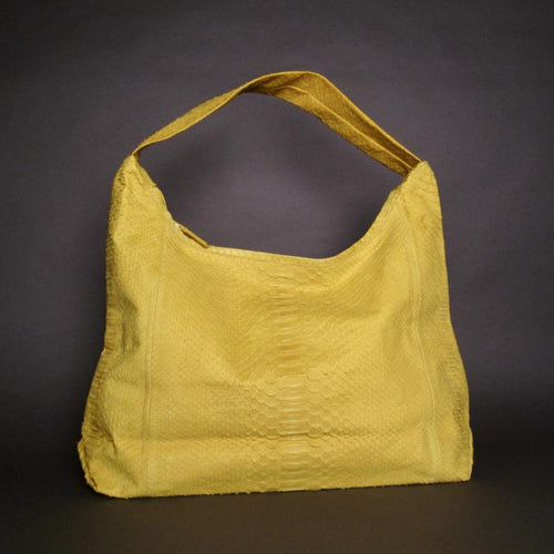 Yellow Leather Jumbo XL Shoulder Bag