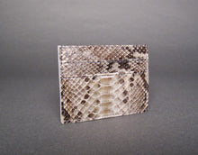 Load image into Gallery viewer, Grey Motif Leather Slot Card Holder

