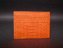 Load image into Gallery viewer, Orange  Leather Slot Card Holder
