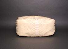 Load image into Gallery viewer, Off White Python Leather Hobo Bag bottom
