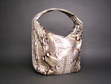 Load image into Gallery viewer, Metallic Gold  Snakeskin Python Leather Large Hobo Bag
