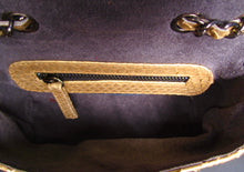 Cargar imagen en el visor de la galería, Interior Gold Leather Small Shoulder Bag - Flap Bag SMALL
