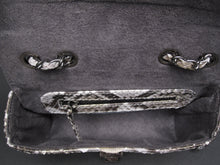 Load image into Gallery viewer, Metallic Gold Snakeskin Motif Python Leather Shoulder Flap Bag - LARGE
