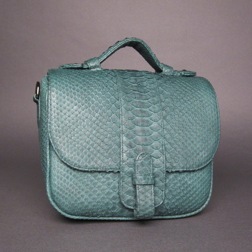 Green Python Leather Small Shoulder bag