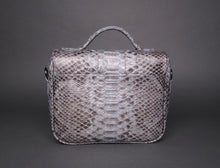 Load image into Gallery viewer,  Grey Snakeskin Leather Small Shoulder bag
