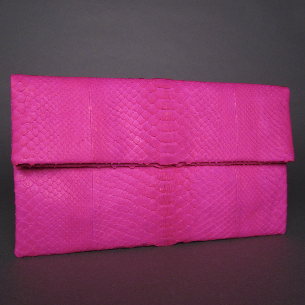 Front Fuchsia Pink Clutch Bag 