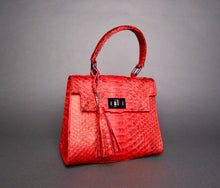 Load image into Gallery viewer, Top Handle Small Red Handbag
