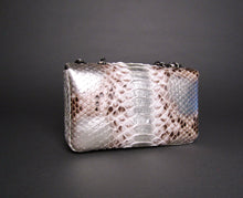Cargar imagen en el visor de la galería, Back Metallic Silver Large Leather Shoulder Flap Bag
