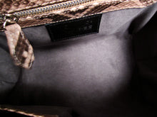 Load image into Gallery viewer, Tan Beige Motif Python Leather Satchel Handbag
