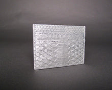 Load image into Gallery viewer, Metallic Silver Python Leather Slot Card Holder
