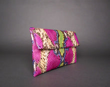 Load image into Gallery viewer, side Multicolor Fuchsia Pink Clutch Bag
