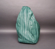Cargar imagen en el visor de la galería, Green Python Leather Hobo Bag side
