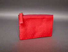 Load image into Gallery viewer, Red Leather Zip Pouch
