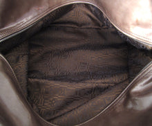 Load image into Gallery viewer, Interior Salvatore Ferragamo Brown Patent Leather Tote Bag
